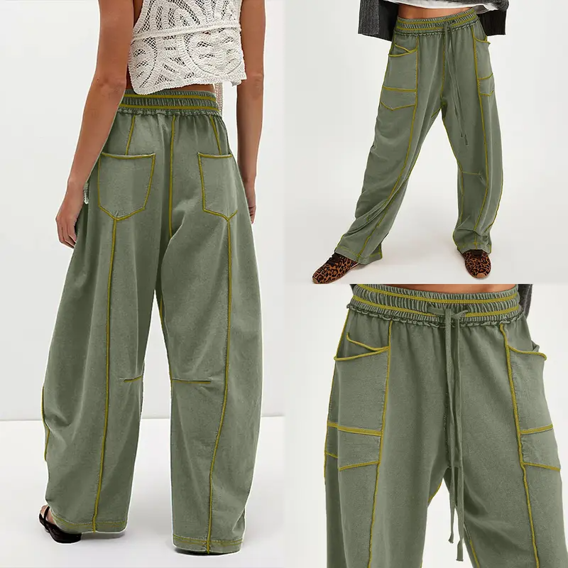 Flash Sale📢💝6 PACK-$24.97 - Womens Barrel Sweatpants High Waisted Wide Leg Pants