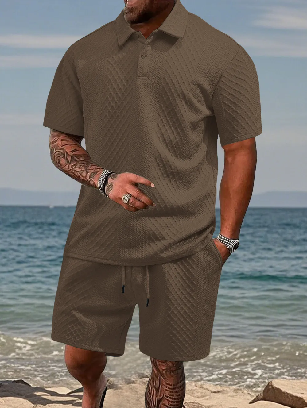 🔥Limited Time Sale-2026 Trending Men's Polo & Shorts Set – Breathable Summer Outfit
