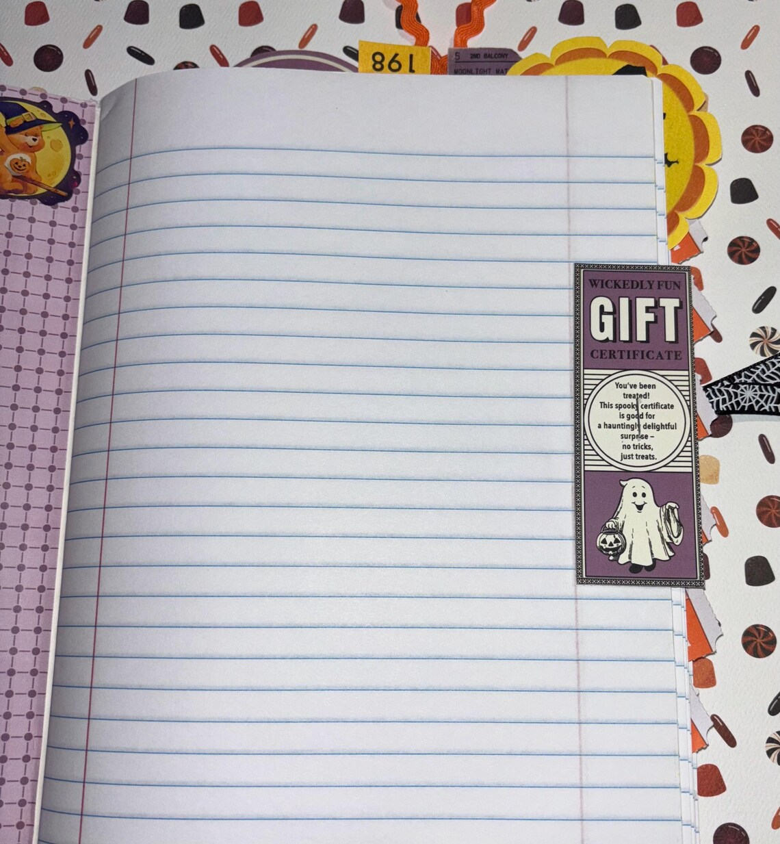 Pumpkin Halloween Bear Junk Journal Composition Notebook