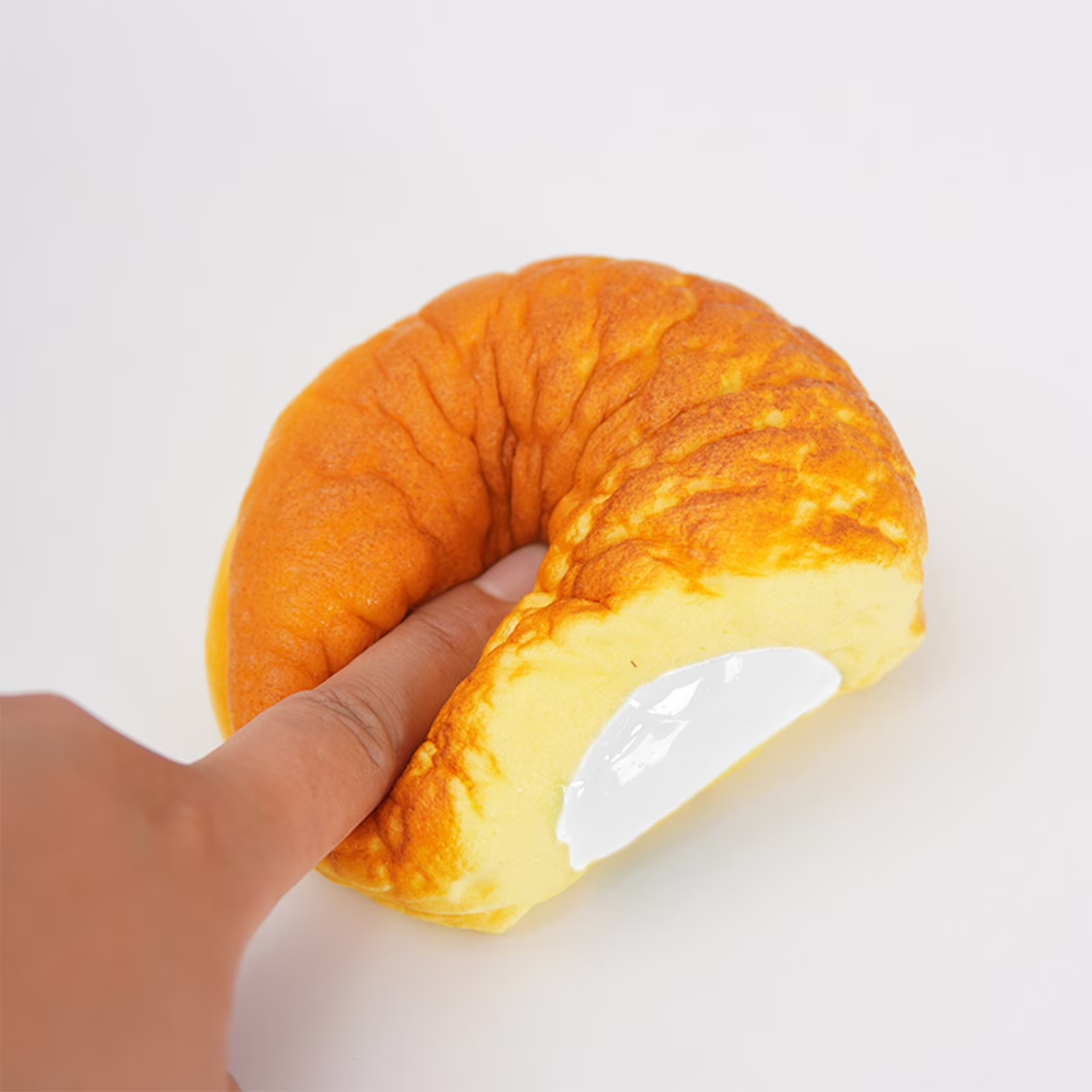Decompression Toy Pinch Music Slow Rebound Soft Sensory Bread Cake Simulation Food Stress Relief for Home Office School