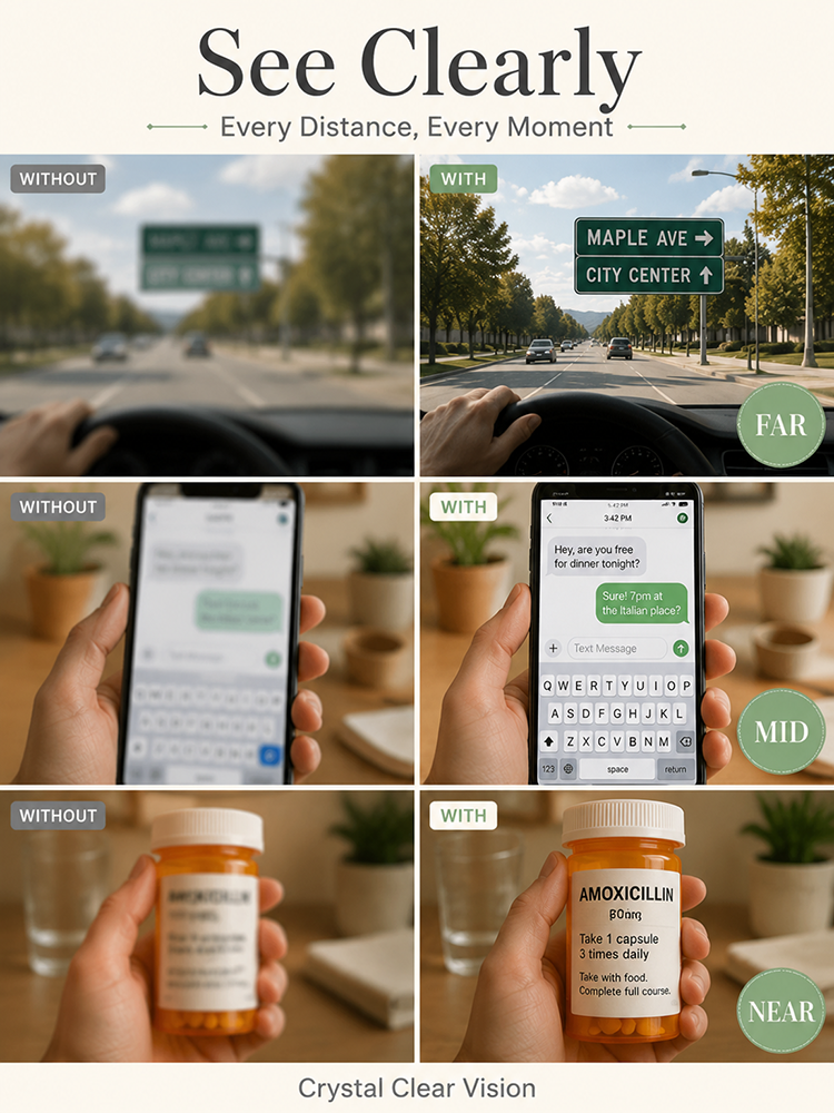 👍Ultra-Light Titanium Smart Progressive Readers: Auto-Focus & Photochromic Lenses