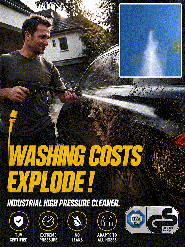 Hose‑Powered High‑Pressure Washer Nozzle | No‑Gas No‑Electric Garden Hose Cleaning Tool
