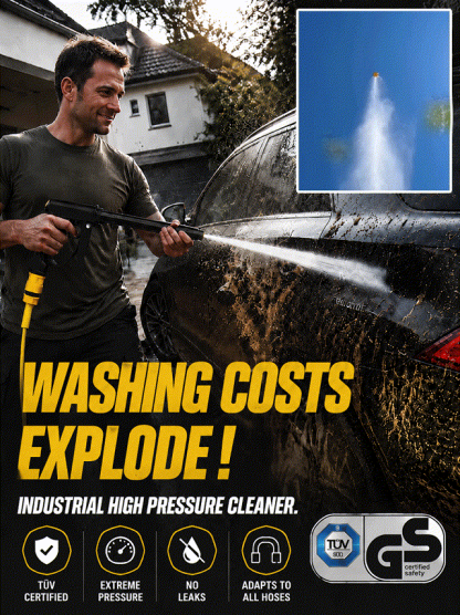 Hose‑Powered High‑Pressure Washer Nozzle | No‑Gas No‑Electric Garden Hose Cleaning Tool