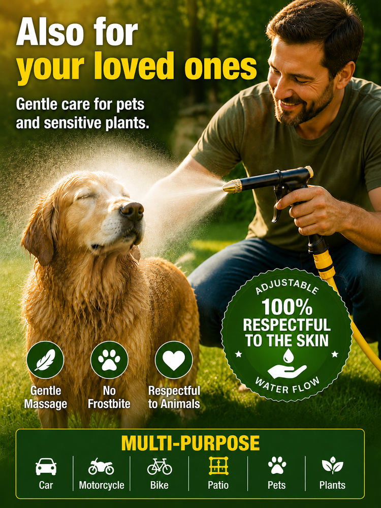 Hose‑Powered High‑Pressure Washer Nozzle | No‑Gas No‑Electric Garden Hose Cleaning Tool