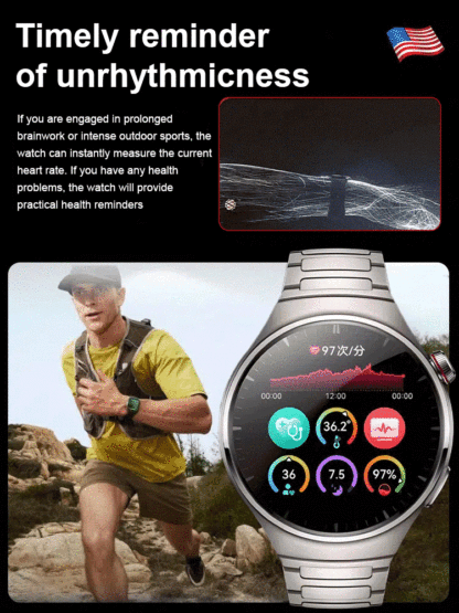 High-tech smartwatch | 8 health metrics 24/7, 13 sports modes, IP7 200m water resistant | Only 1 hour at the lowest annual price!