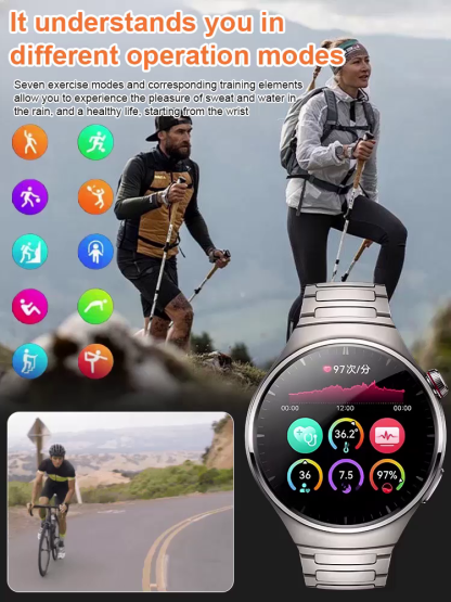 High-tech smartwatch | 8 health metrics 24/7, 13 sports modes, IP7 200m water resistant | Only 1 hour at the lowest annual price!