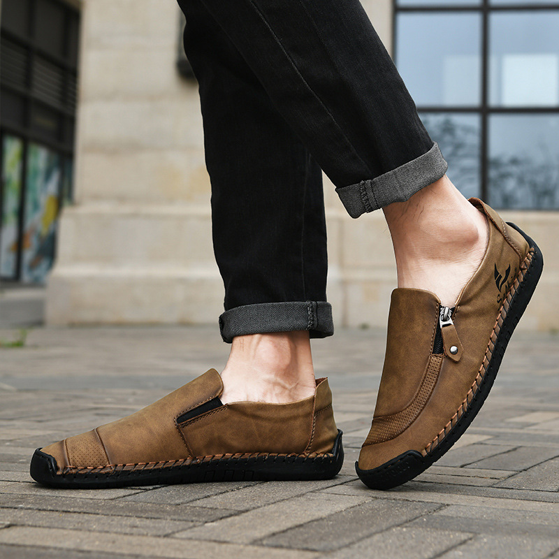 Last day 50% off 🔥⏱️Christmas sale⏱️🔥Men's genuine calfskin slip-on loafers-Comfort & Reliable