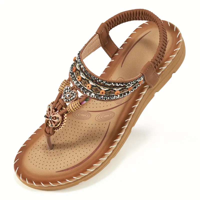 🔥Hot Sale🔥Women's Boho Butterfly Rhinestone Orthopedic Sandals-Comfort & Reliable