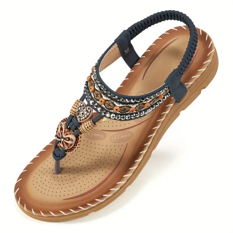 🔥Hot Sale🔥Women's Boho Butterfly Rhinestone Orthopedic Sandals-Comfort & Reliable