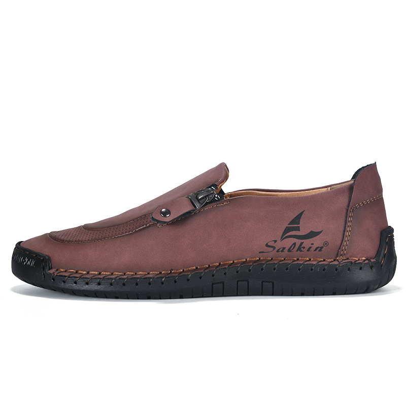 Last day 50% off 🔥⏱️Christmas sale⏱️🔥Men's genuine calfskin slip-on loafers-Comfort & Reliable