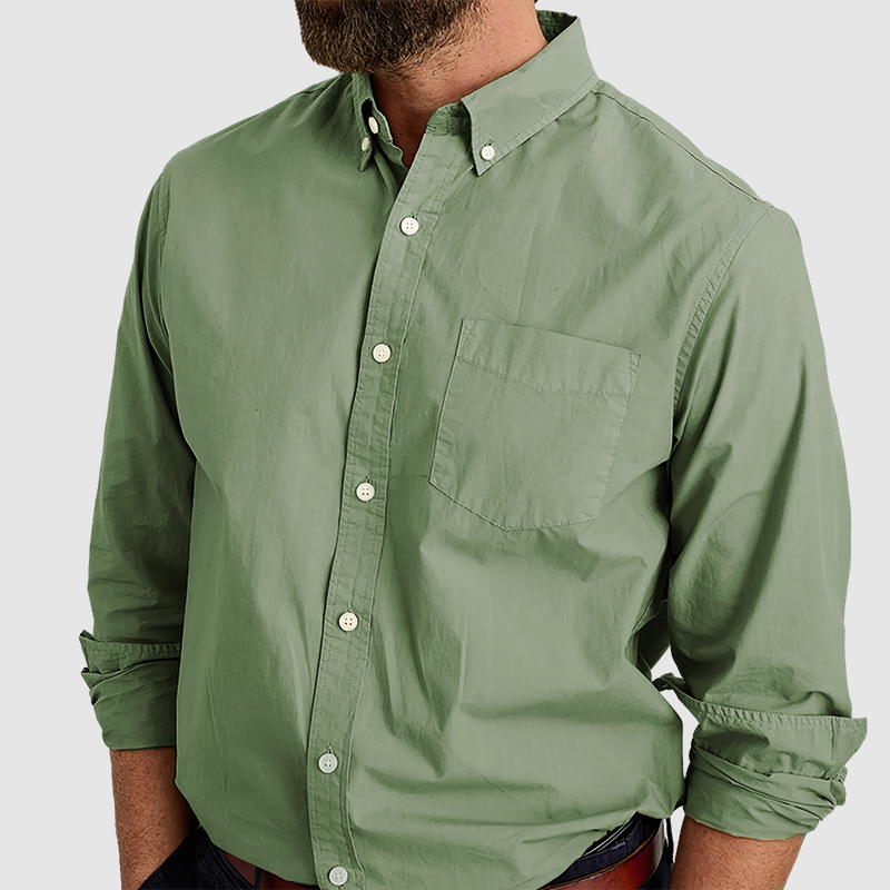 Men's combed cotton anti-wrinkle shirt-Comfort & Reliable