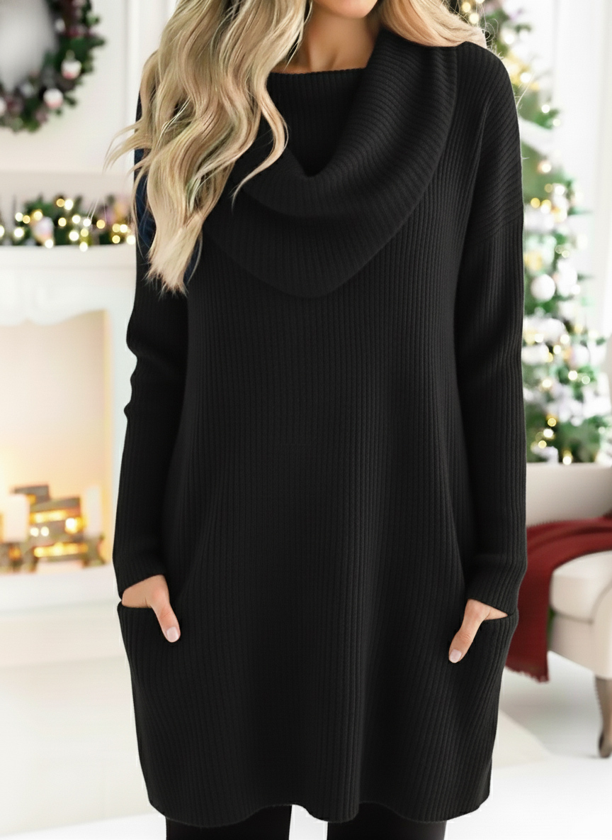 🎄 New Arrivals🔥 Cozy Retro Triangle Cowl Collar Knitted Sweater