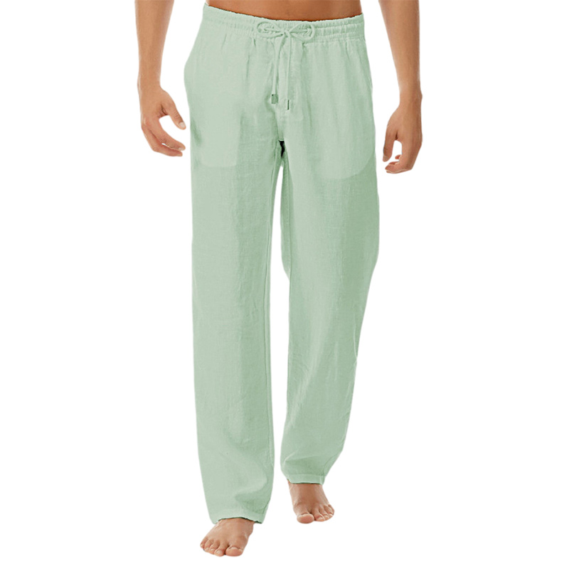 Men's Simple Fashion Solid Color Casual Cotton Linen Trousers-Comfort & Reliable