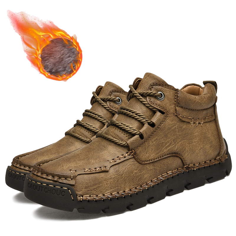 (🔥CLEARANCE SALE - 70% OFF)Men's Hand-Sewn Wear-Resistant Waterproof Cowhide Shoes-Comfort & Reliable