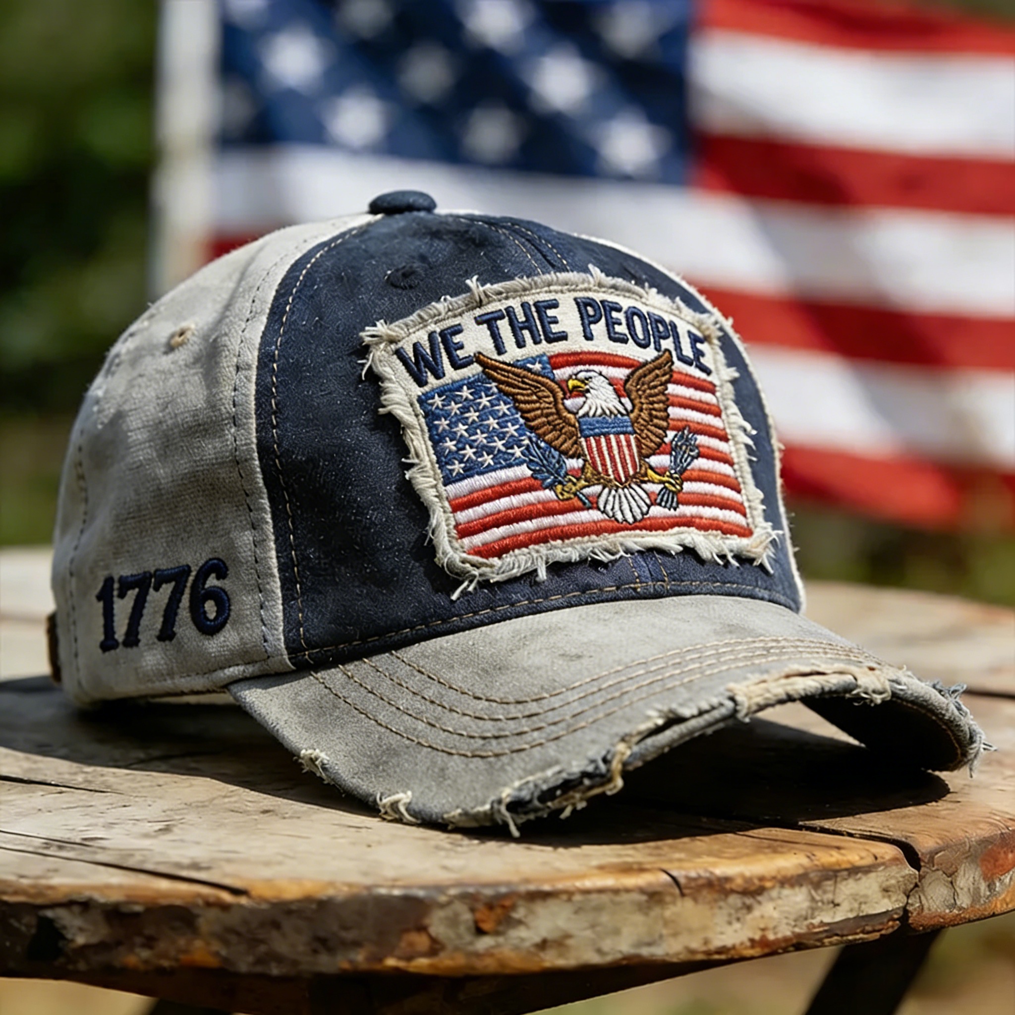 We The People 1776 Vintage Patriotic Cap-Comfort & Reliable