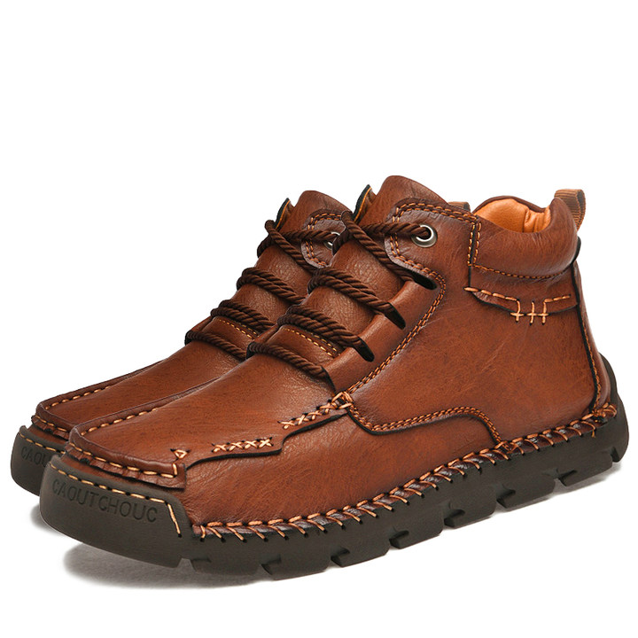 (🔥CLEARANCE SALE - 70% OFF)Men's Hand-Sewn Wear-Resistant Waterproof Cowhide Shoes-Comfort & Reliable