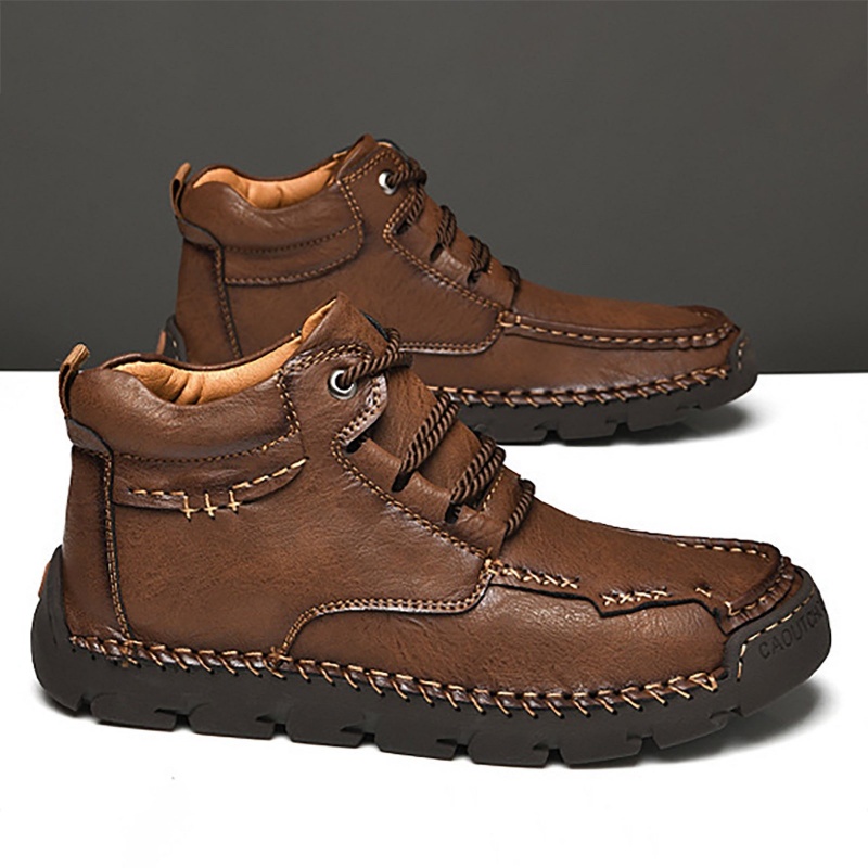 (🔥CLEARANCE SALE - 70% OFF)Men's Hand-Sewn Wear-Resistant Waterproof Cowhide Shoes-Comfort & Reliable