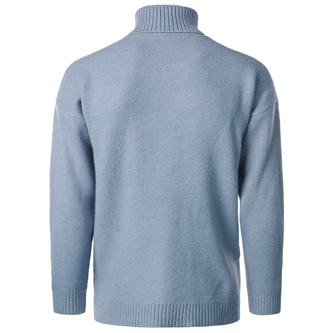 Men's Solid Color High Collar Casual Loose Cashmere Sweater-Comfort & Reliable