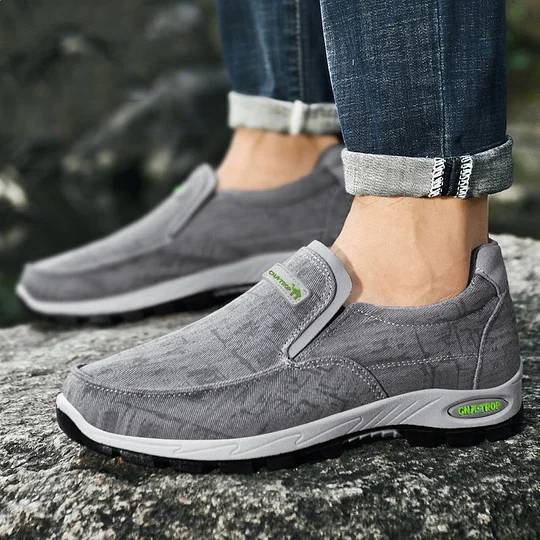 Men's Slip-On Orthopedic Shoes(Medical certification️)– Arch Support Sneakers for Casual Shoes, Lightweight Walking Shoes for Foot and Heel Pain Relief-Comfort & Reliable