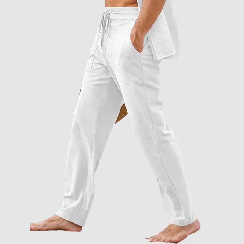Men's Linen Pants Trousers Summer Pants With Pocket-Comfort & Reliable