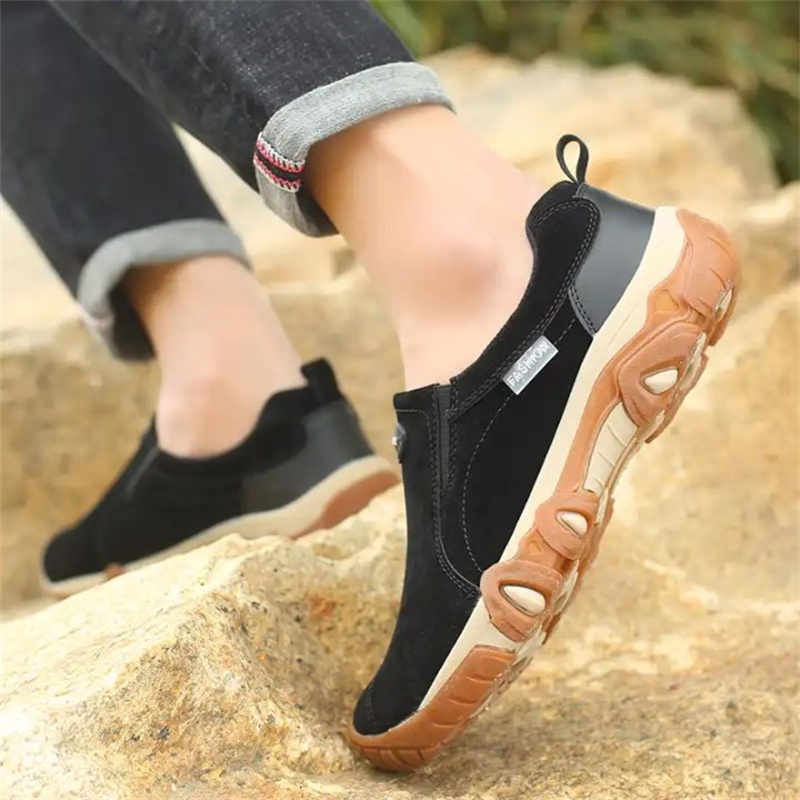 MerrfeetTM Men's Comfortable Cowhide Lightweight Orthopedic Walking Shoes Hiking Shoes(Hot sale)-Comfort & Reliable