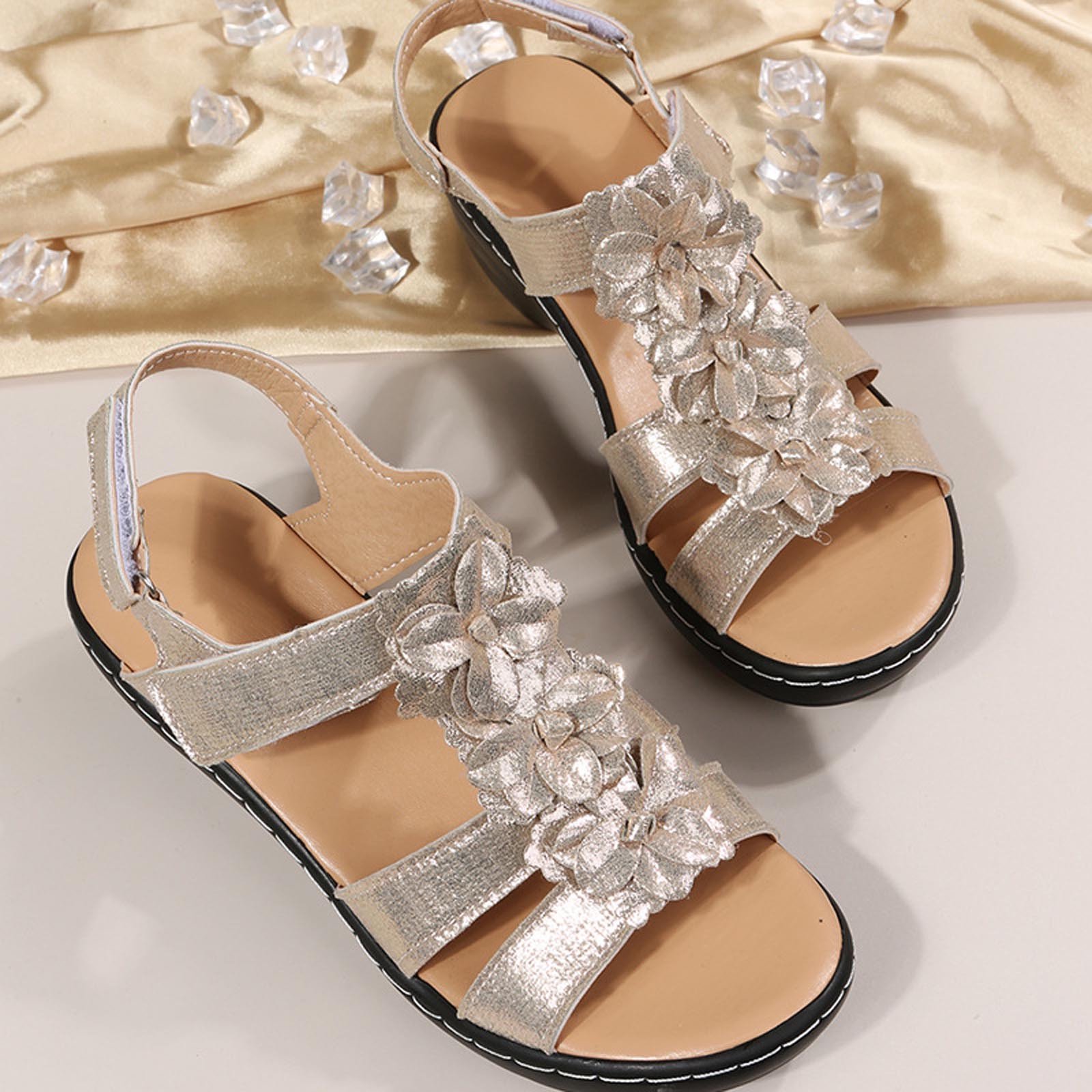 Women's summer series flower platform sandals-Comfort & Reliable