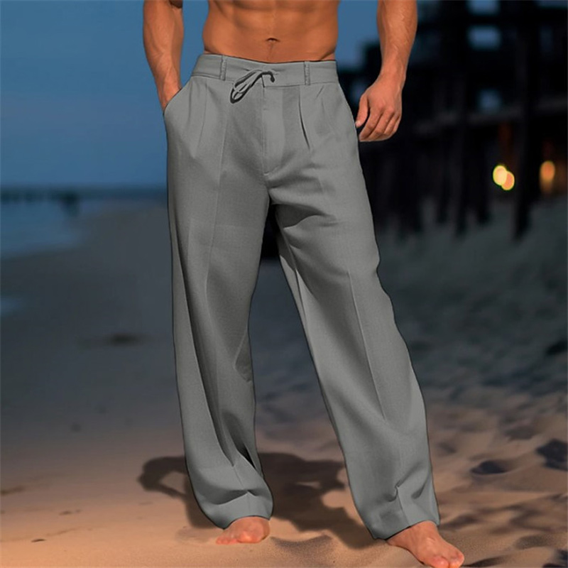 Men's Linen Beach Pants-Comfort & Reliable