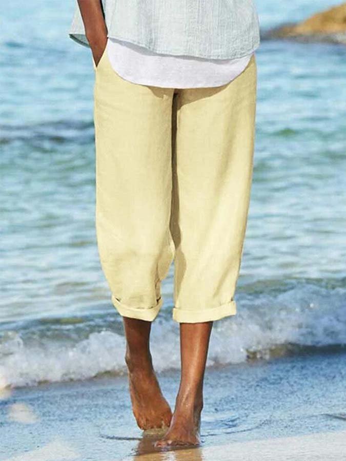 Women's Cotton Linen Comfortable Casual Pants-Comfort & Reliable