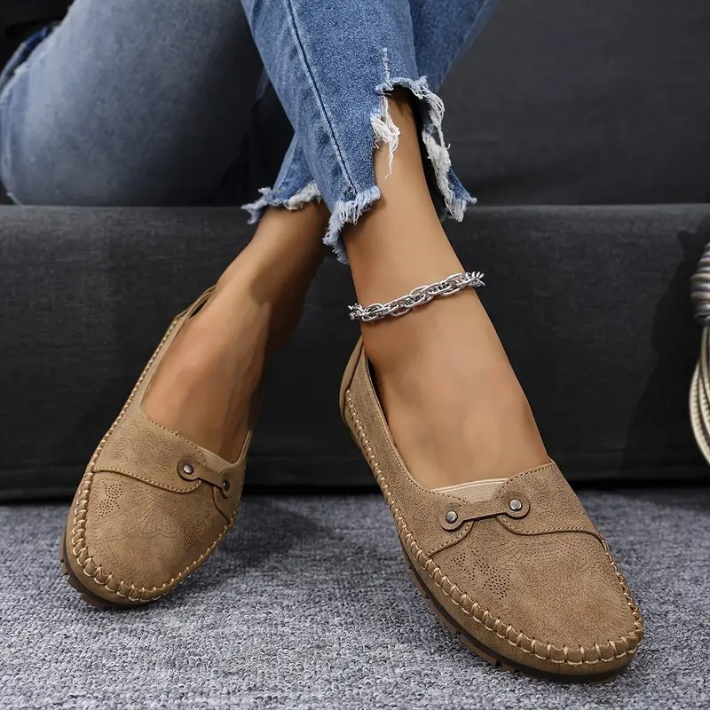 Women's Leather Soft-soled Non-slip Shoes-Comfort & Reliable