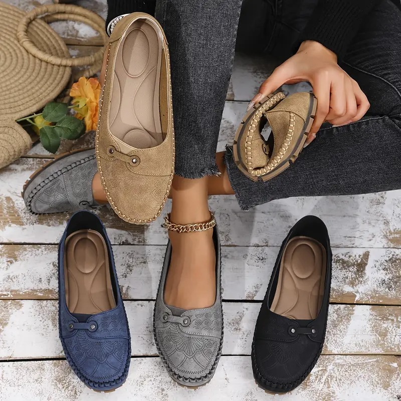 Women's Leather Soft-soled Non-slip Shoes-Comfort & Reliable