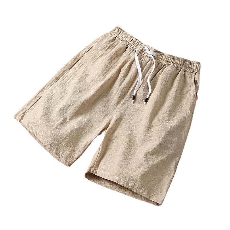 Men's Cotton And Linen Shorts,Youth Loose Five Piece Pants,Linen Beach Pants-Comfort & Reliable