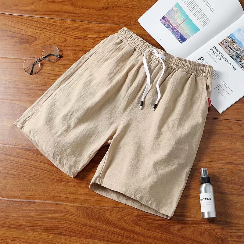 Men's Cotton And Linen Shorts,Youth Loose Five Piece Pants,Linen Beach Pants-Comfort & Reliable
