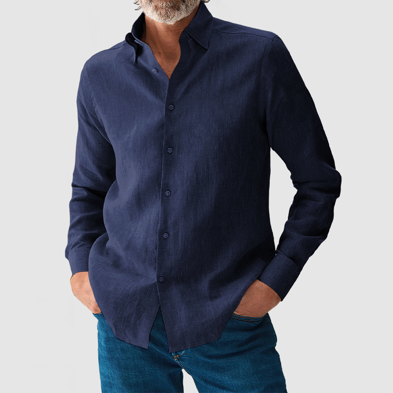 Men's Casual Daily Premium Cotton Linen Shirt-Comfort & Reliable