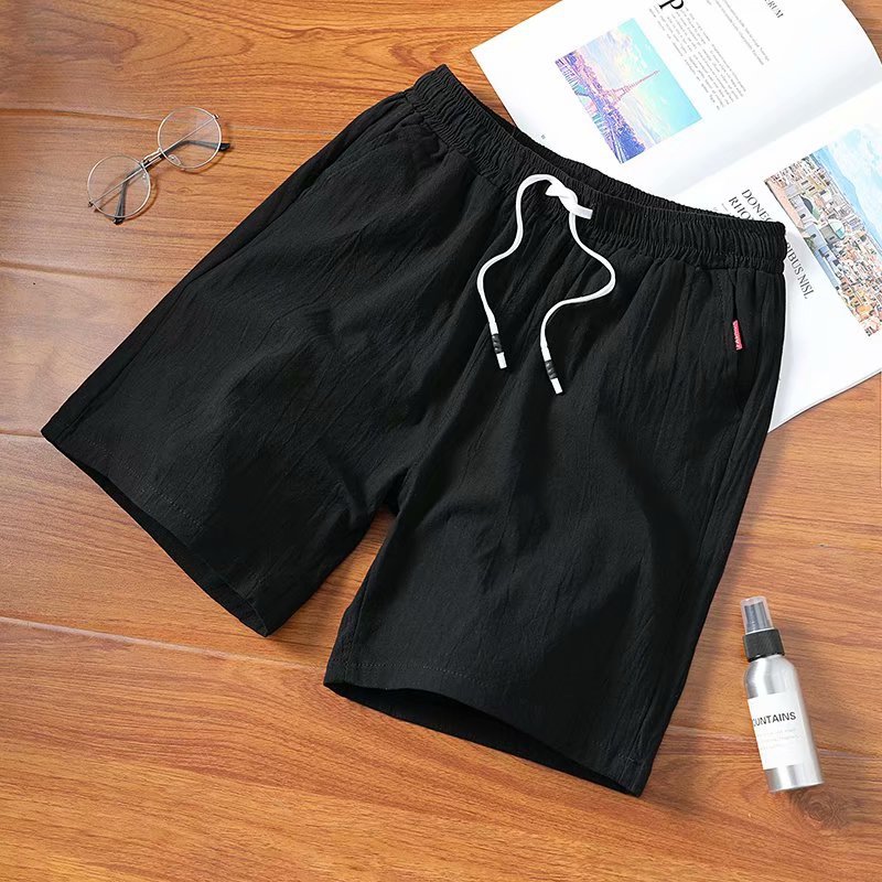 Men's Cotton And Linen Shorts,Youth Loose Five Piece Pants,Linen Beach Pants-Comfort & Reliable