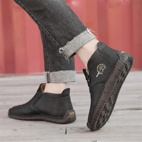 🚶‍♀👢50% OFF !!!⏱️Clearance!!✨Women's Casual Fashion Non-slip Leather Medieval Slip-on Boots-Comfort & Reliable