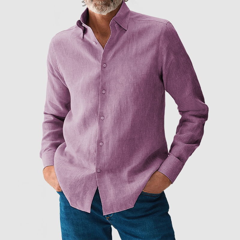 Men's Casual Daily Premium Cotton Linen Shirt-Comfort & Reliable