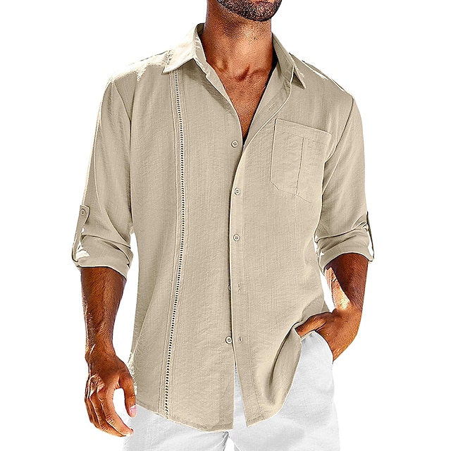 Solid Pocket Single Breasted Cardigan Cotton Hemp Long Sleeve Casual Shirt Top-Comfort & Reliable