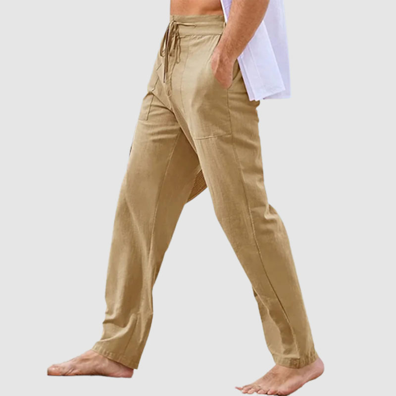 Men's Linen Pants Trousers Summer Pants With Pocket-Comfort & Reliable