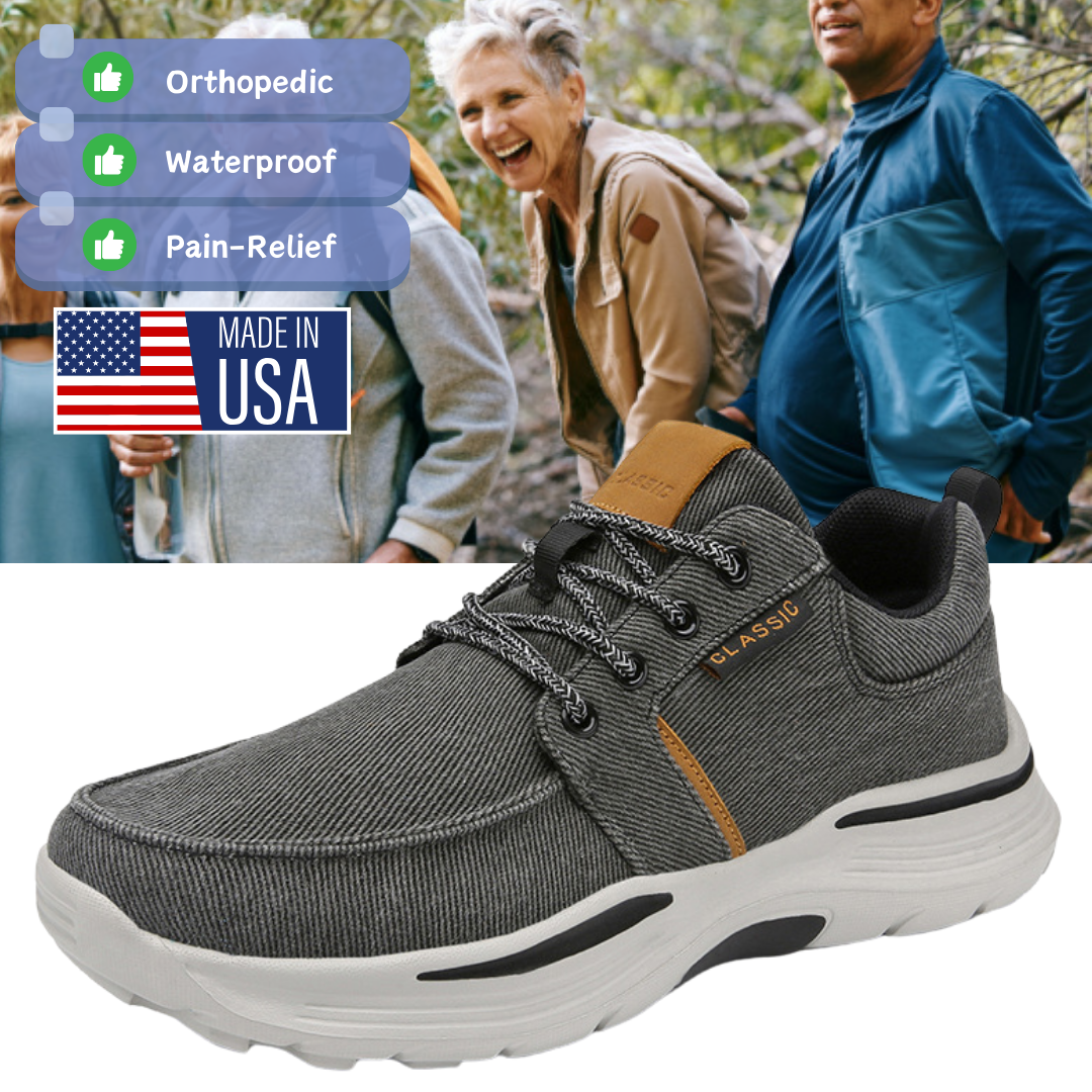 Men's Daily Canvas Wear Proof Orthopedic Walking Shoes🔥BUY 2 FOR FREE SHIPPING🔥Best seller!-Comfort & Reliable