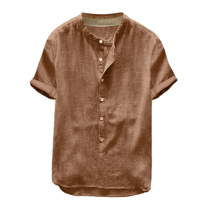 Provence Linen Cotton Short-Sleeve Shirt-Comfort & Reliable