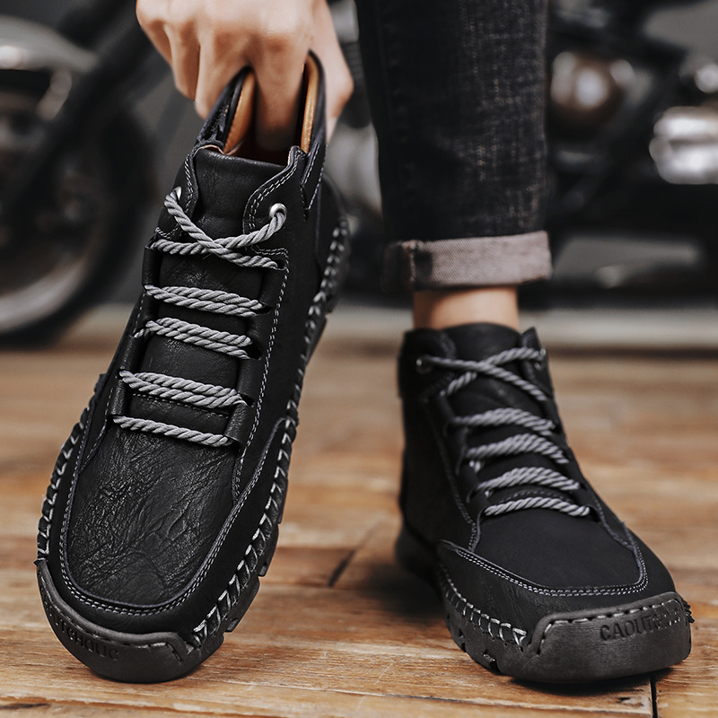 (🔥CLEARANCE SALE - 70% OFF) Men's Handcrafted Cowhide Shoes - Relieve Foot Pain-Comfort & Reliable