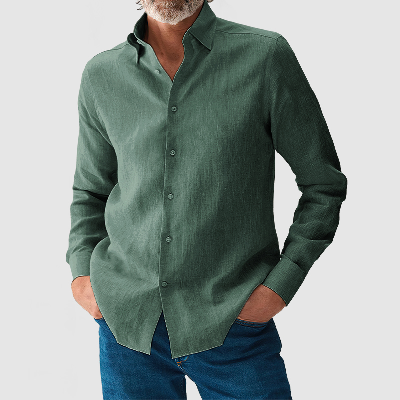 Men's Casual Daily Premium Cotton Linen Shirt-Comfort & Reliable