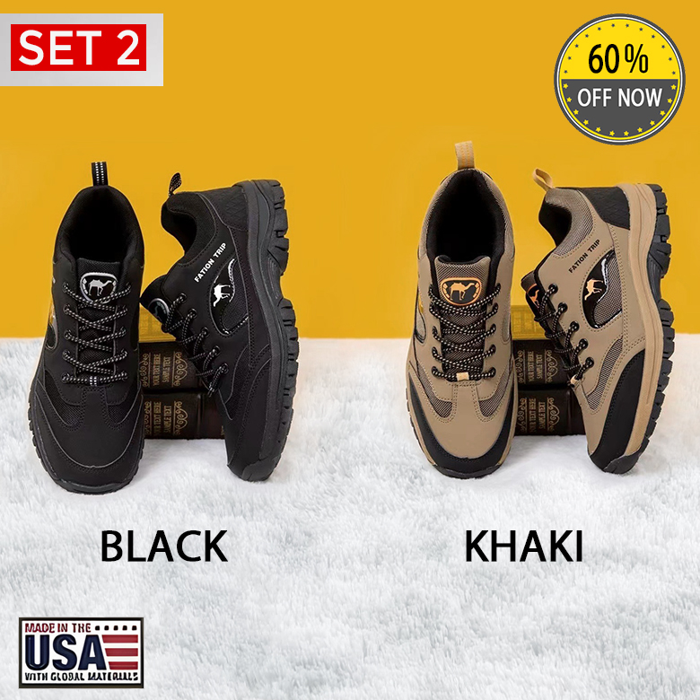 Men's Waterproof Breathable Lightweight Arch Support Hiking Shoes for Plantar Fasciitis-Comfort & Reliable