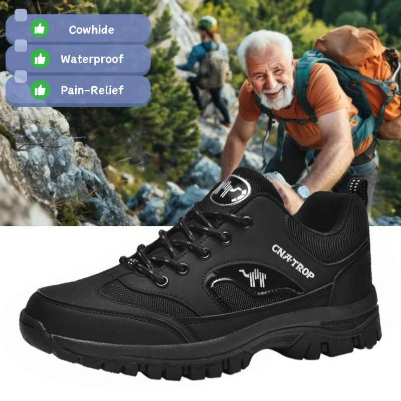 Men's Waterproof Breathable Lightweight Arch Support Hiking Shoes for Plantar Fasciitis-Comfort & Reliable