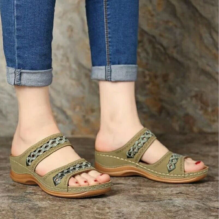 Ladies Cutout Flat Casual Slippers-Comfort & Reliable