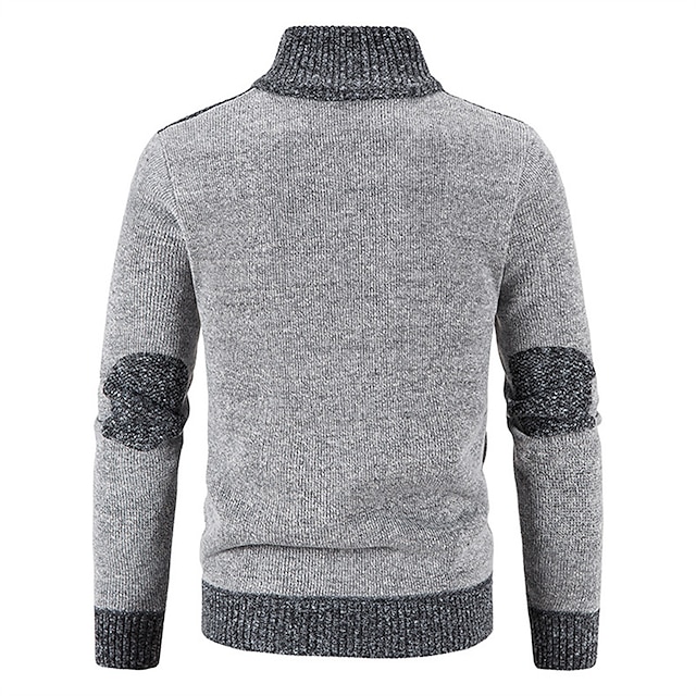 Men's Stand Collar Zipper Cashmere Jacket-Comfort & Reliable