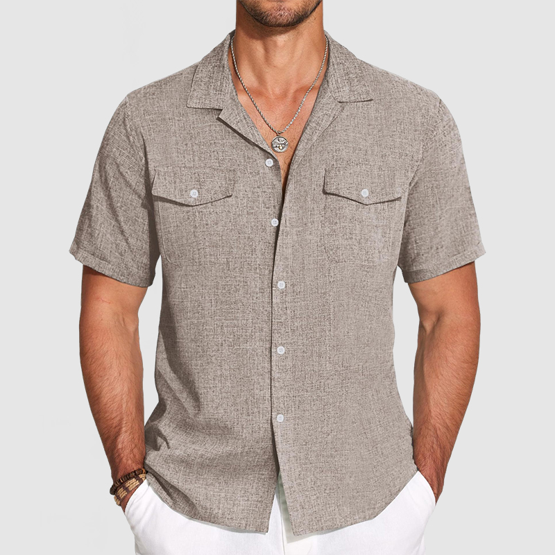 Men's Casual Cotton & Linen Vacation Style Shirt-Comfort & Reliable