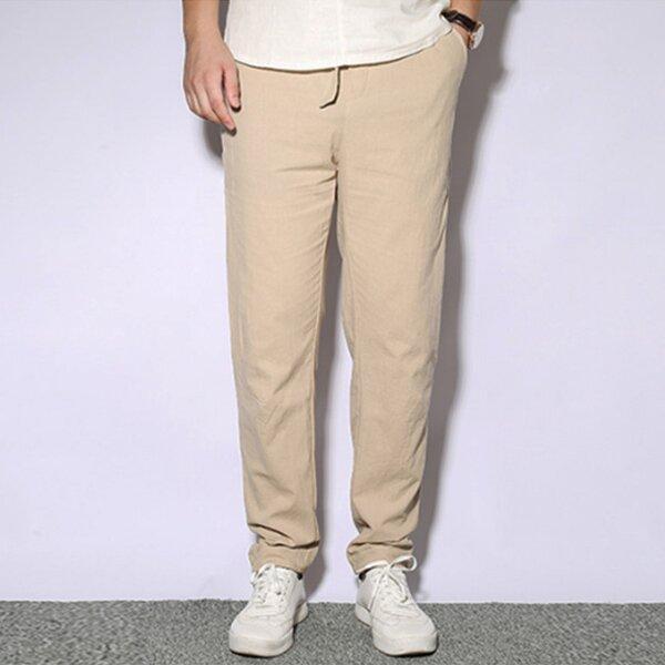Men's casual linen beam pants-Comfort & Reliable