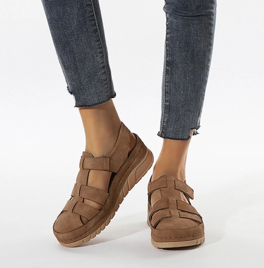 Casual Orthopedic Velcro Walking Wedge Toe Sandals-Comfort & Reliable