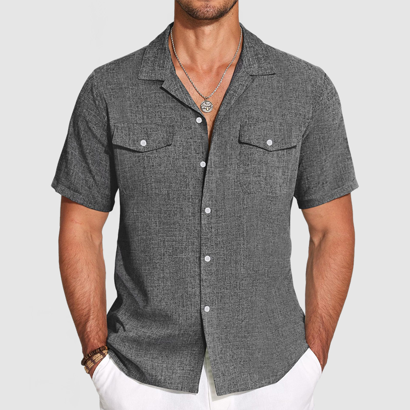 Men's Casual Cotton & Linen Vacation Style Shirt-Comfort & Reliable